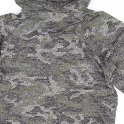 F&F Womens Green Camouflage  Pullover Hoodie Size 6