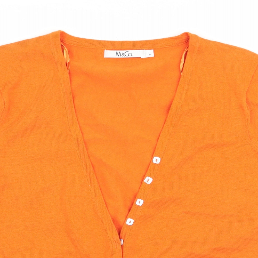 M&C Womens Orange   Pullover Jumper Size L