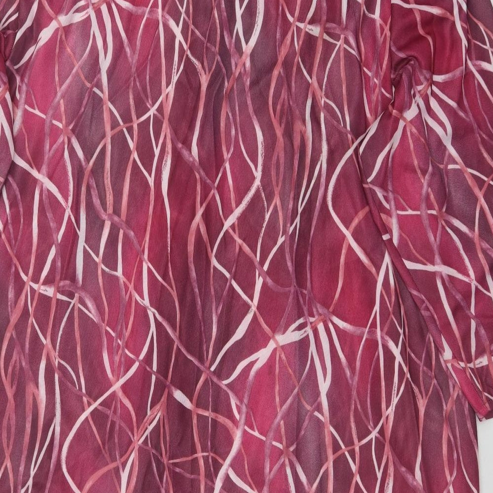 Daxon Womens Pink Geometric  A-Line