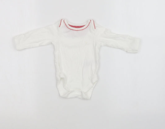 M&S Baby White  Jersey Babygrow One-Piece Size 3-6 Months