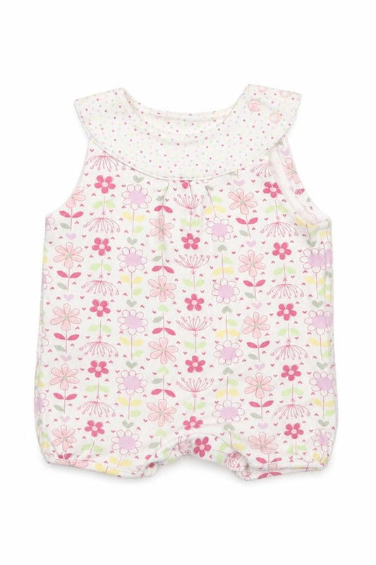 Marks & Spencer Girls Multicoloured Floral  Romper One-Piece Size 0-3 Months