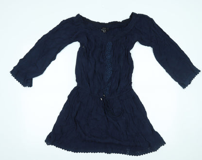 Additional front view of Atmosphere women’s blue a-line, size UK 12