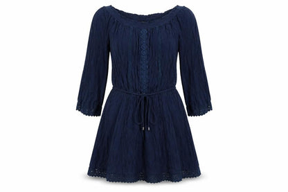 Front view of Atmosphere women’s blue a-line, size UK 12
