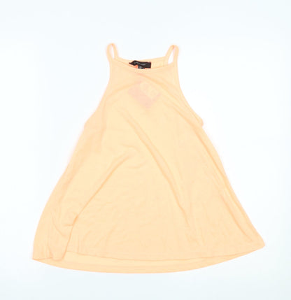 Additional front view of Atmosphere women’s orange basic tank, size UK 6