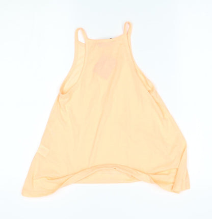 Back view of Atmosphere women’s orange basic tank, size UK 6