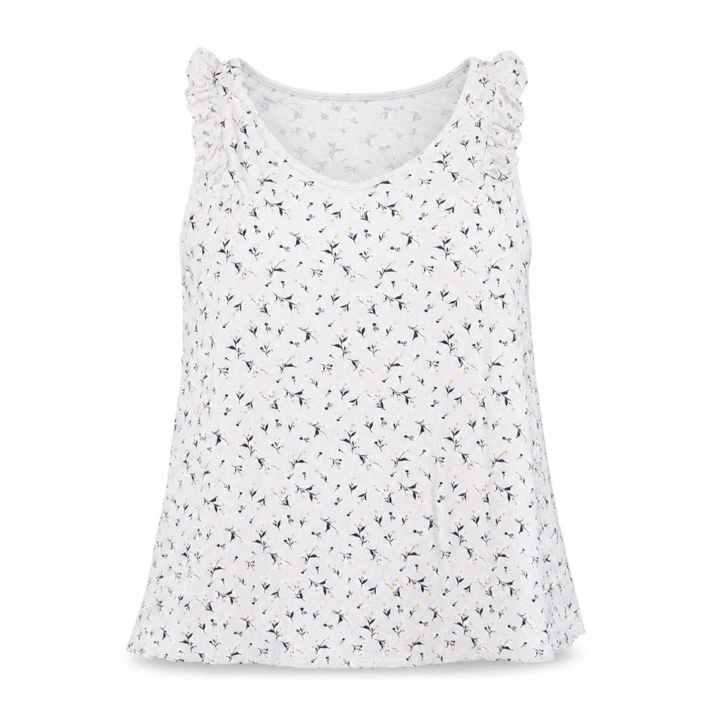 Preworn Womens White Animal Print  Basic Tank Size L