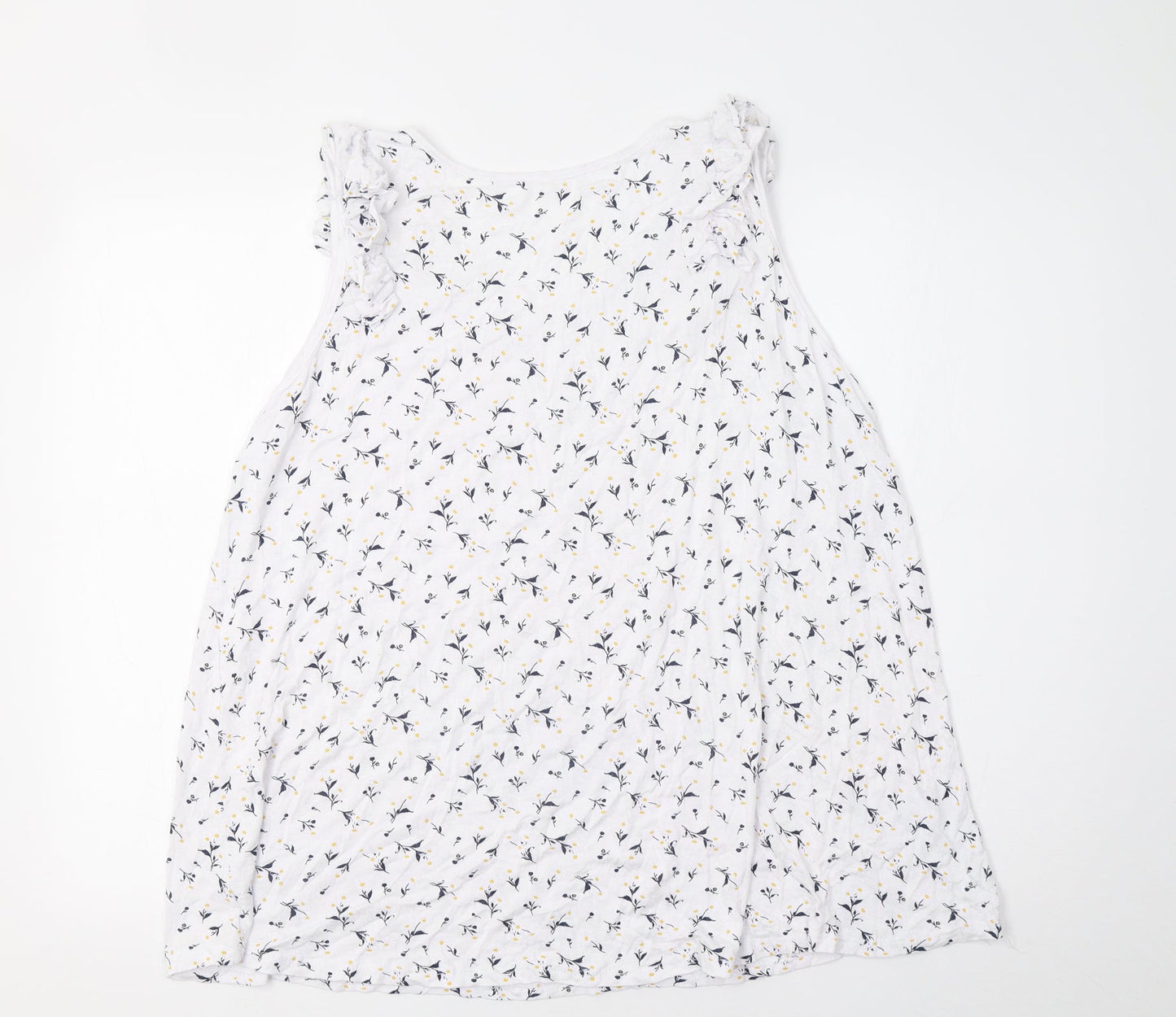 Preworn Womens White Animal Print  Basic Tank Size L