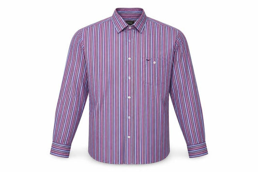 Wolsey Mens Purple Striped   Button-Up Size M