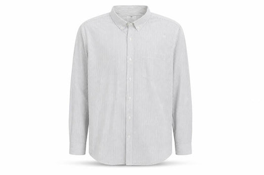 Topman Mens White Striped   Button-Up Size XL