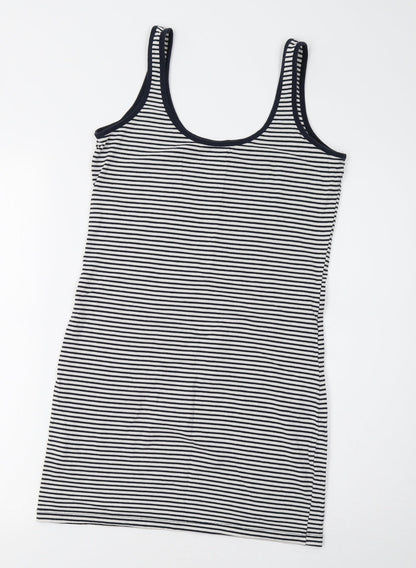 Preloved Primark Womens Blue Striped  Basic Tank Size 12 - Back