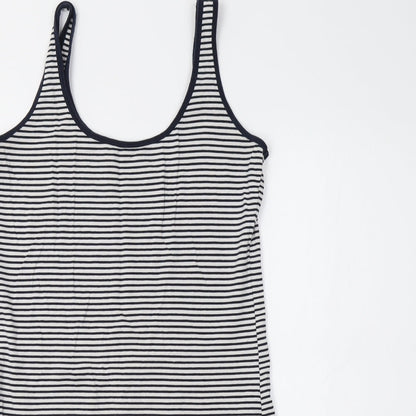 Preloved Primark Womens Blue Striped  Basic Tank Size 12 - Detail
