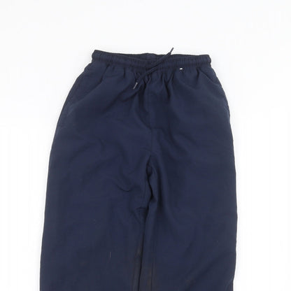 Close-up detail of school life boys’ blue sweatpants, size 9, months