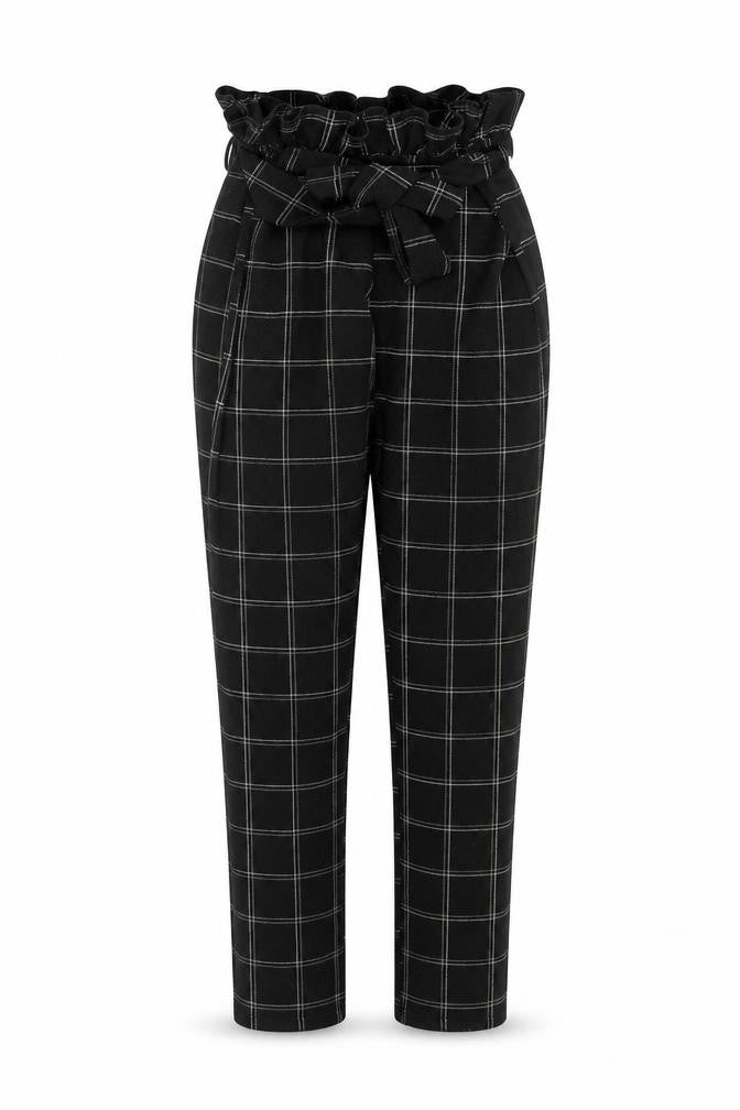 PRETTYLITTLETHING Womens Black   Trousers  Size 8 L25 in
