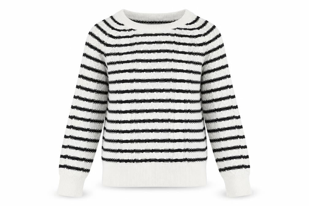 Gap Womens White Striped  Pullover Jumper Size XS