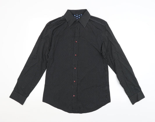 NEXT Mens Black Striped   Button-Up Size S