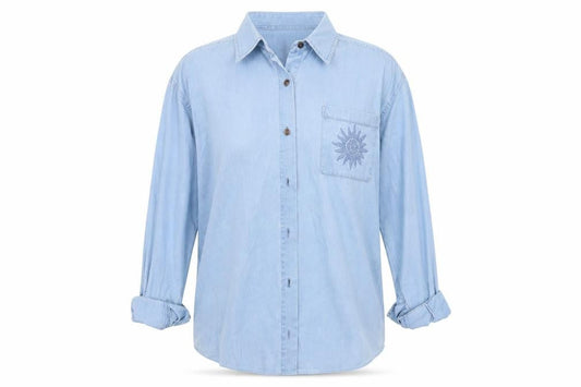 Genesis Mens Blue    Button-Up Size M