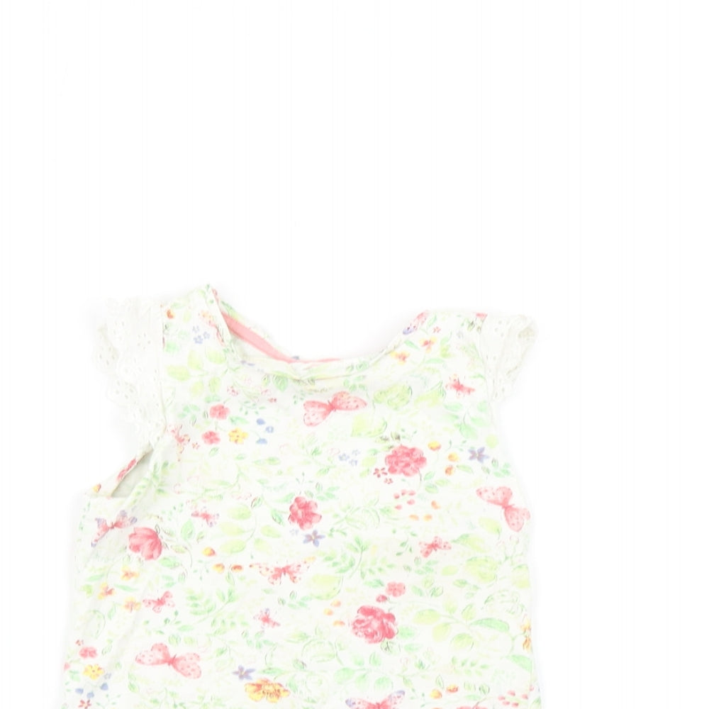 Mothercare  Multicoloured Floral  Basic T-Shirt Size 18-24 Months