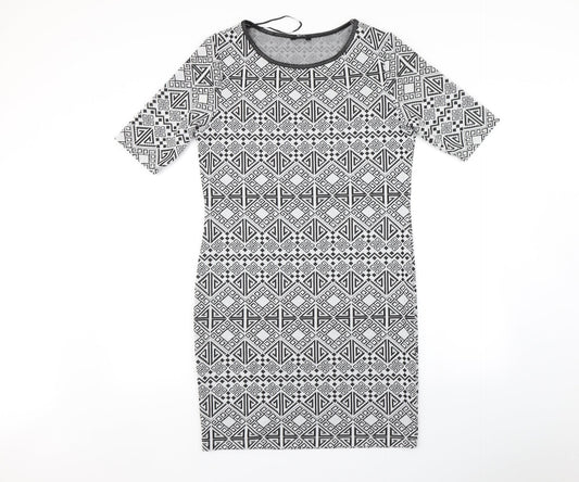 George Womens Grey Geometric  Bodycon  Size 14