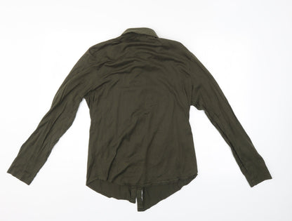 River Island Womens Green   Basic Button-Up Size S