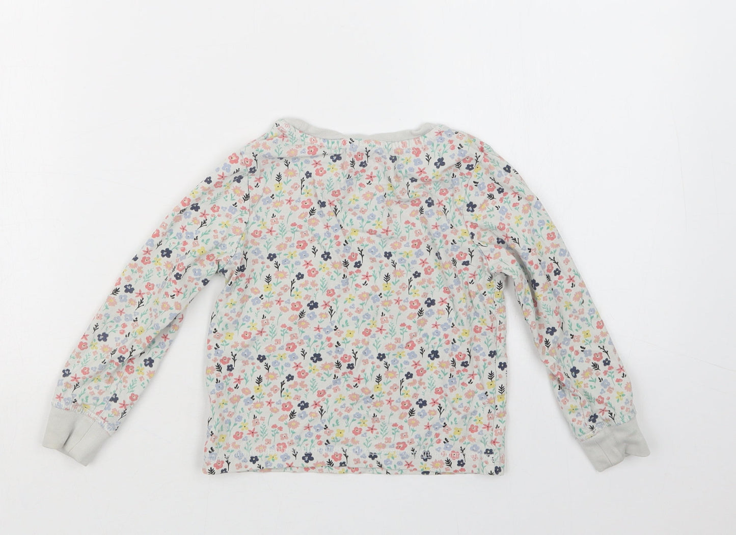 TU Girls White Floral  Top Pyjama Set Size 3-4 Years