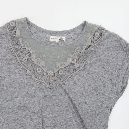Preloved Beth Jordan Womens Grey   Basic T-Shirt Size M - Detail
