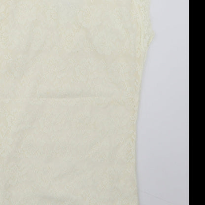 Preworn Womens Ivory   Basic T-Shirt Size XL