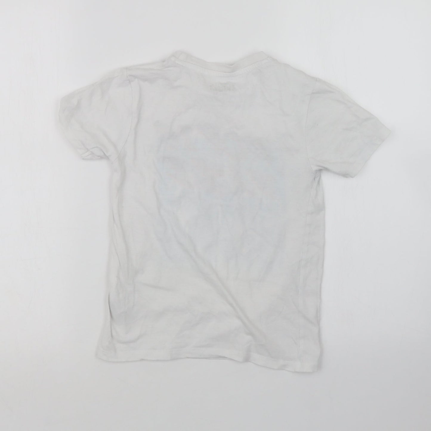 Pep&Co Boys White   Basic T-Shirt Size 8-9 Years