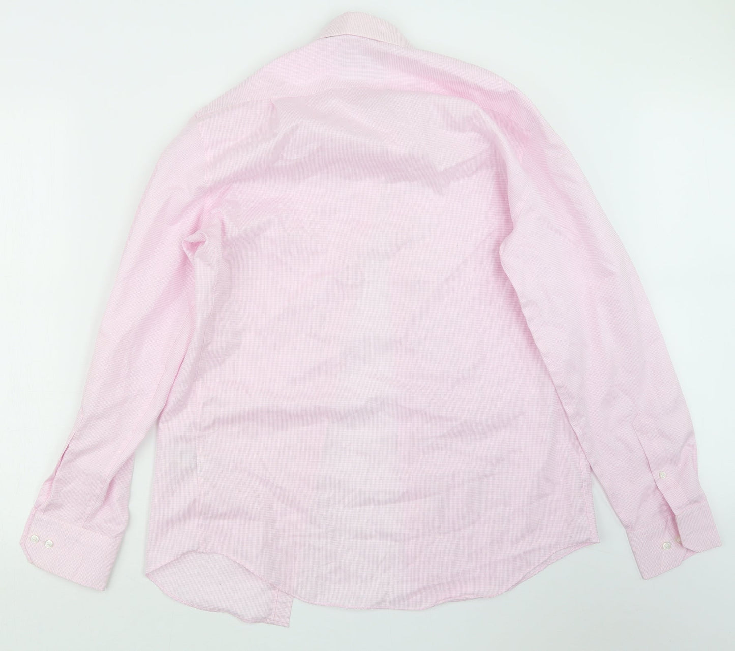 Marks and Spencer Mens Pink    Button-Up Size 14.5