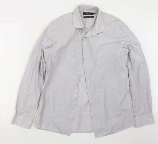NEXT Mens Grey    Button-Up Size 16