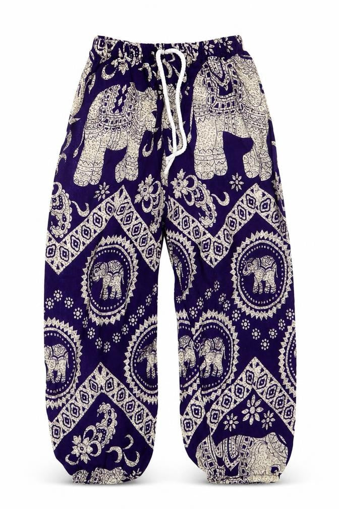 Preworn Girls Purple Geometric  Bloomer Trousers Size M