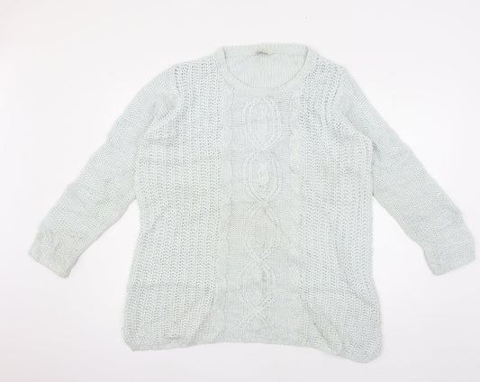 BHS Womens Blue  Knit Pullover Jumper Size 14