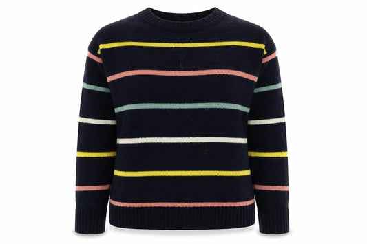 Next Womens Blue Striped Knit Pullover Jumper Size 8