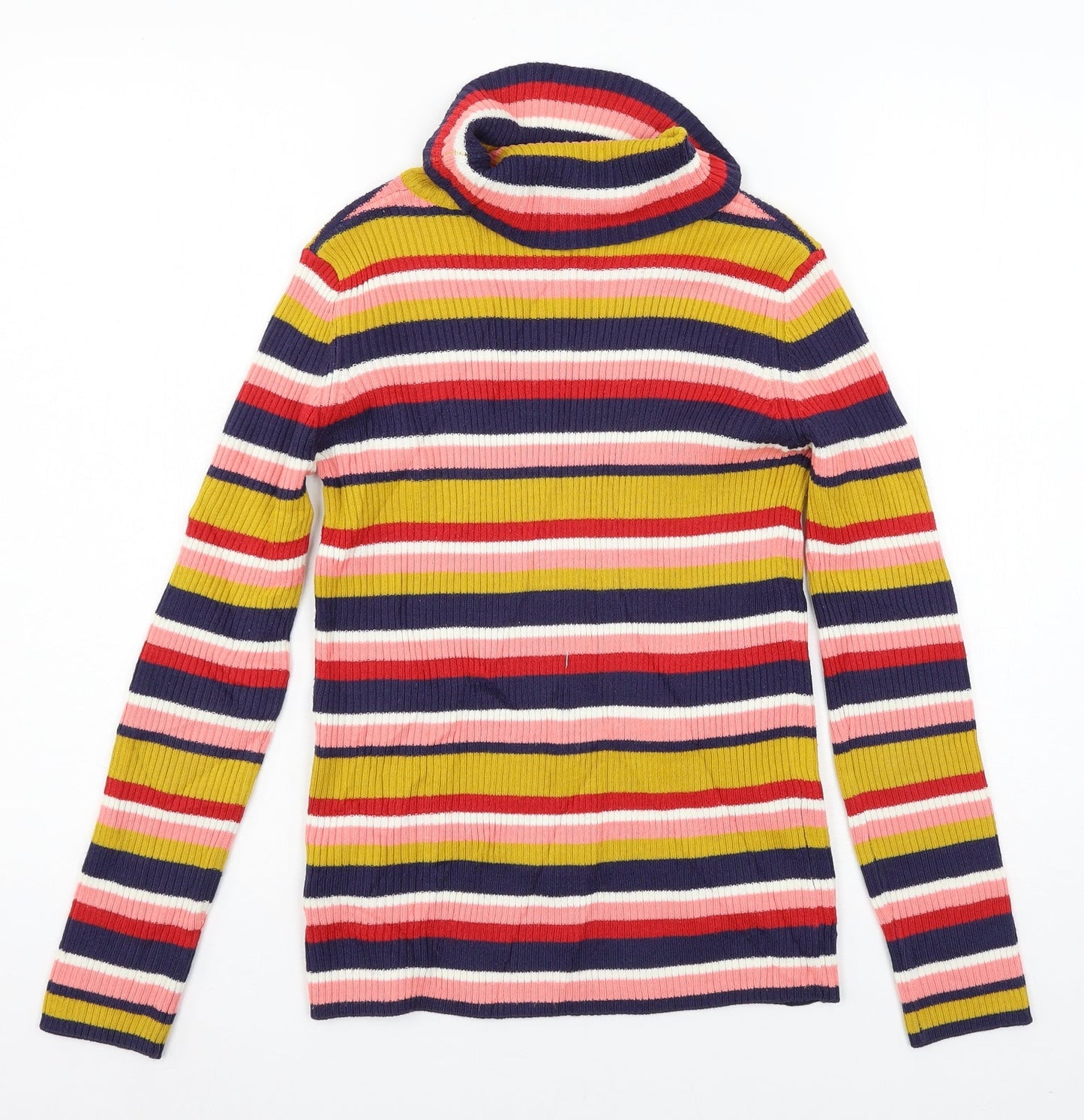 TU Girls Multicoloured Striped Knit Pullover Jumper Size 11 Years