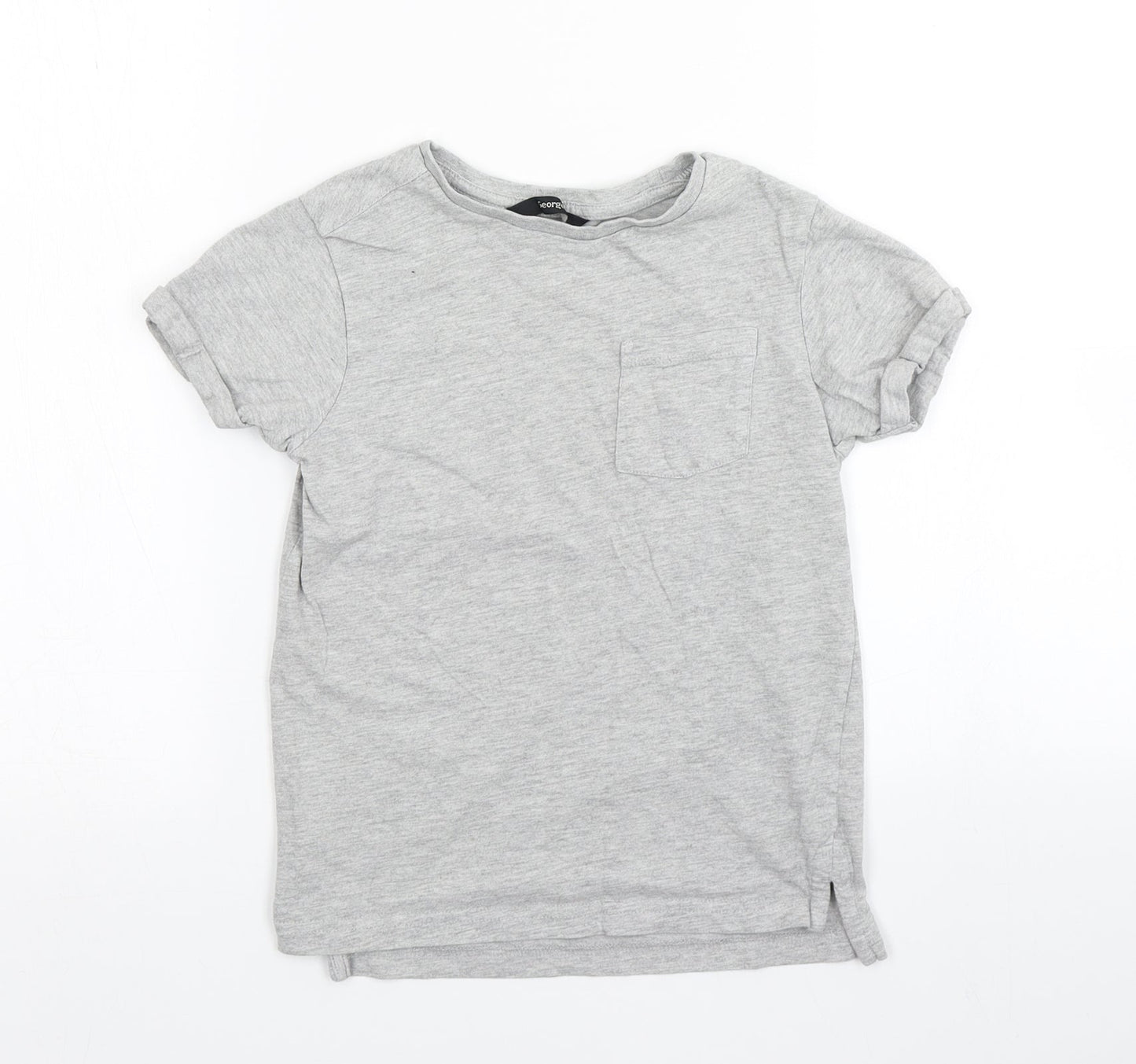 George Boys Grey   Basic T-Shirt Size 6-7 Years