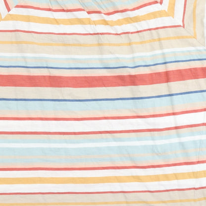 ISLE Womens Red Striped  Basic T-Shirt Size L