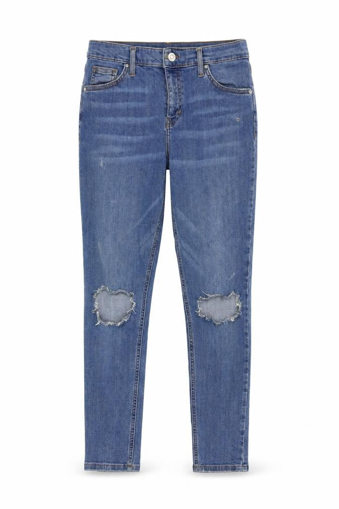 Topshop Womens Blue  Denim Skinny Jeans Size 30 in L30 in