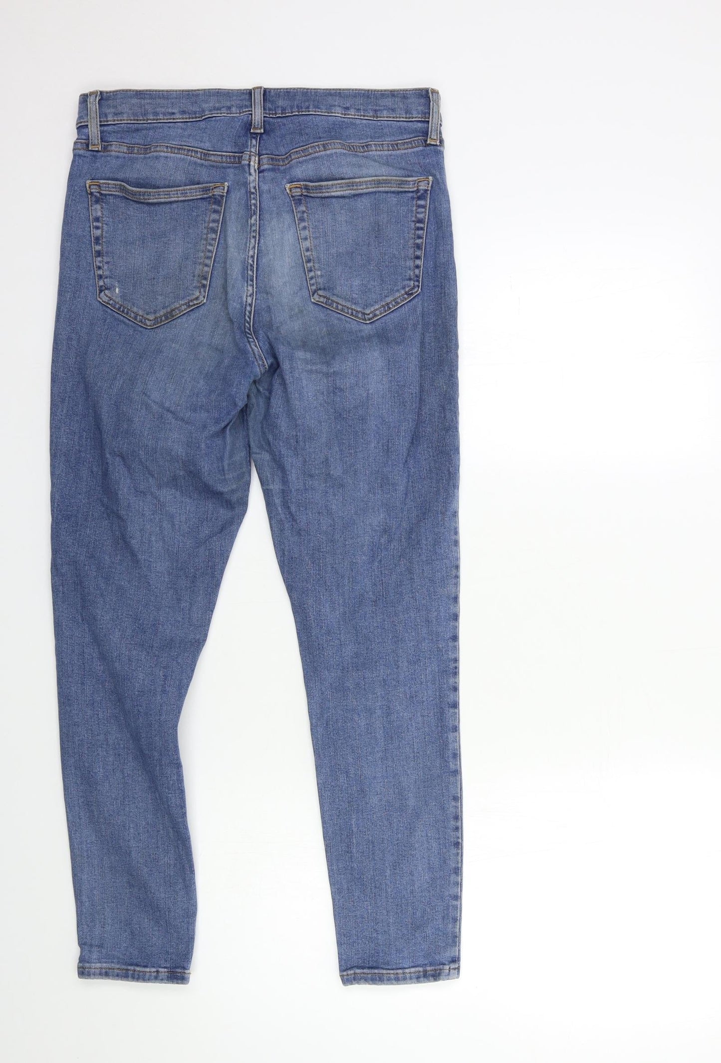 Topshop Womens Blue  Denim Skinny Jeans Size 30 in L30 in