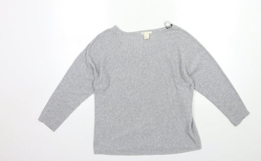 H&M Womens Grey  Knit Pullover Jumper Size XS