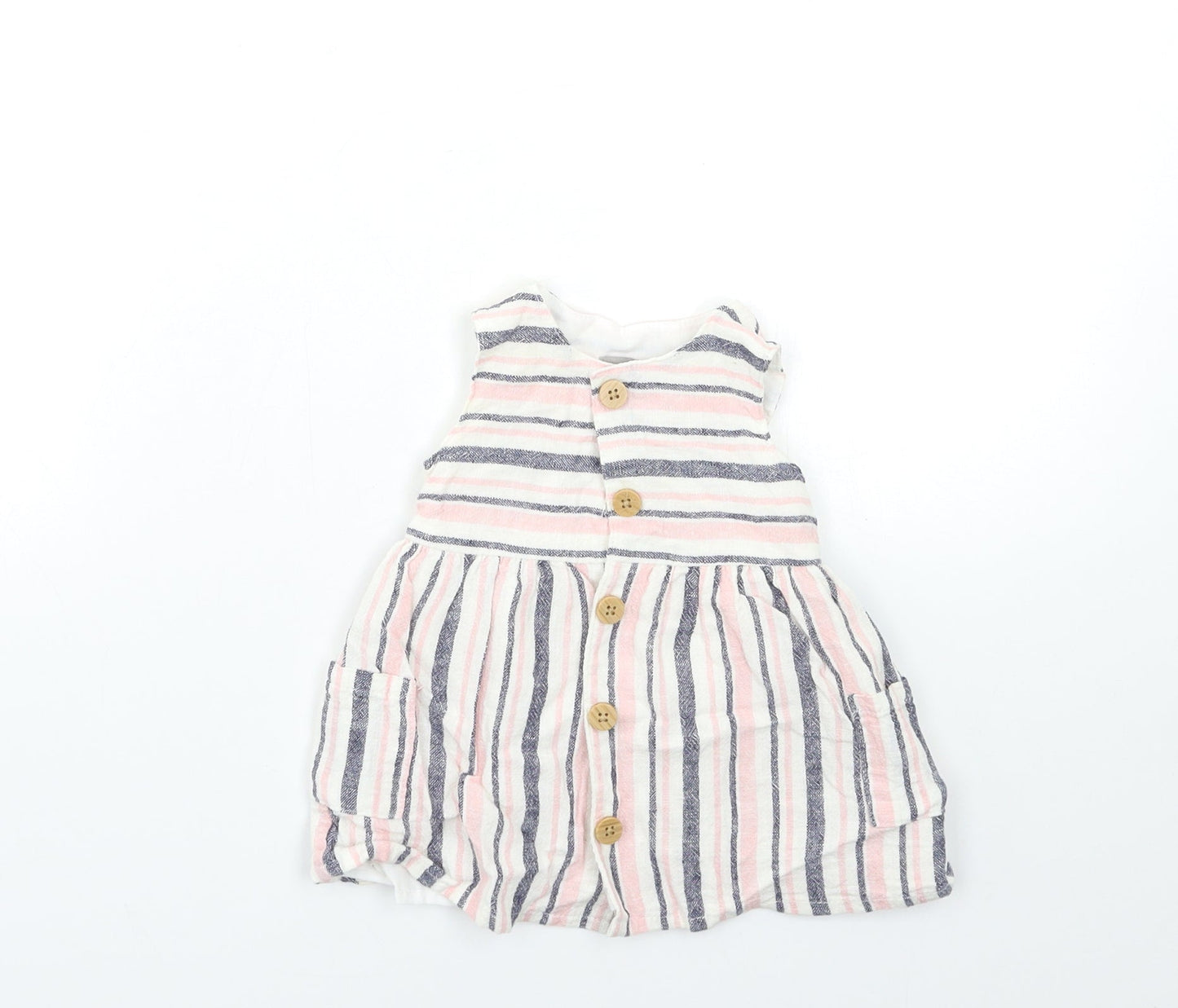 Primark Baby Pink Striped  Fit & Flare  Size 3-6 Months
