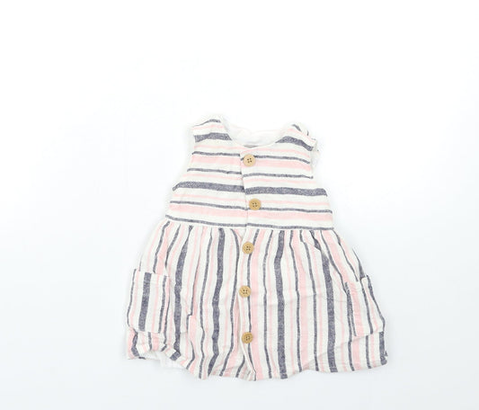 Primark Baby Pink Striped  Fit & Flare  Size 3-6 Months