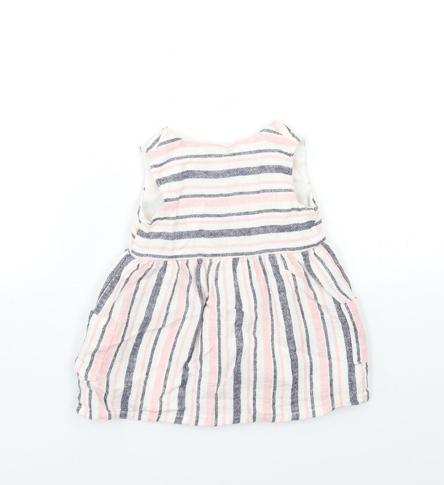 Primark Baby Pink Striped  Fit & Flare  Size 3-6 Months