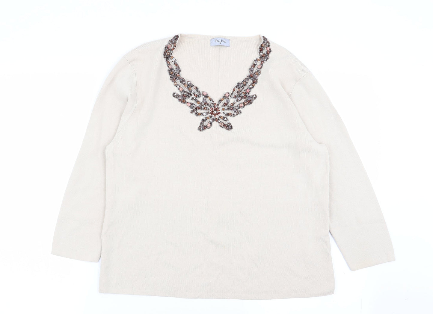talisa Womens Beige   Basic T-Shirt Size M
