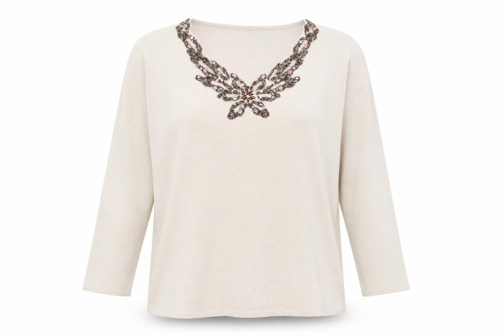 talisa Womens Beige   Basic T-Shirt Size M