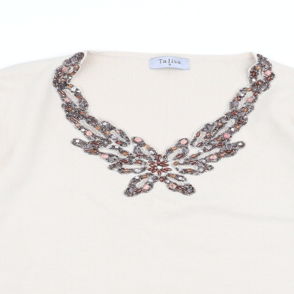 talisa Womens Beige   Basic T-Shirt Size M