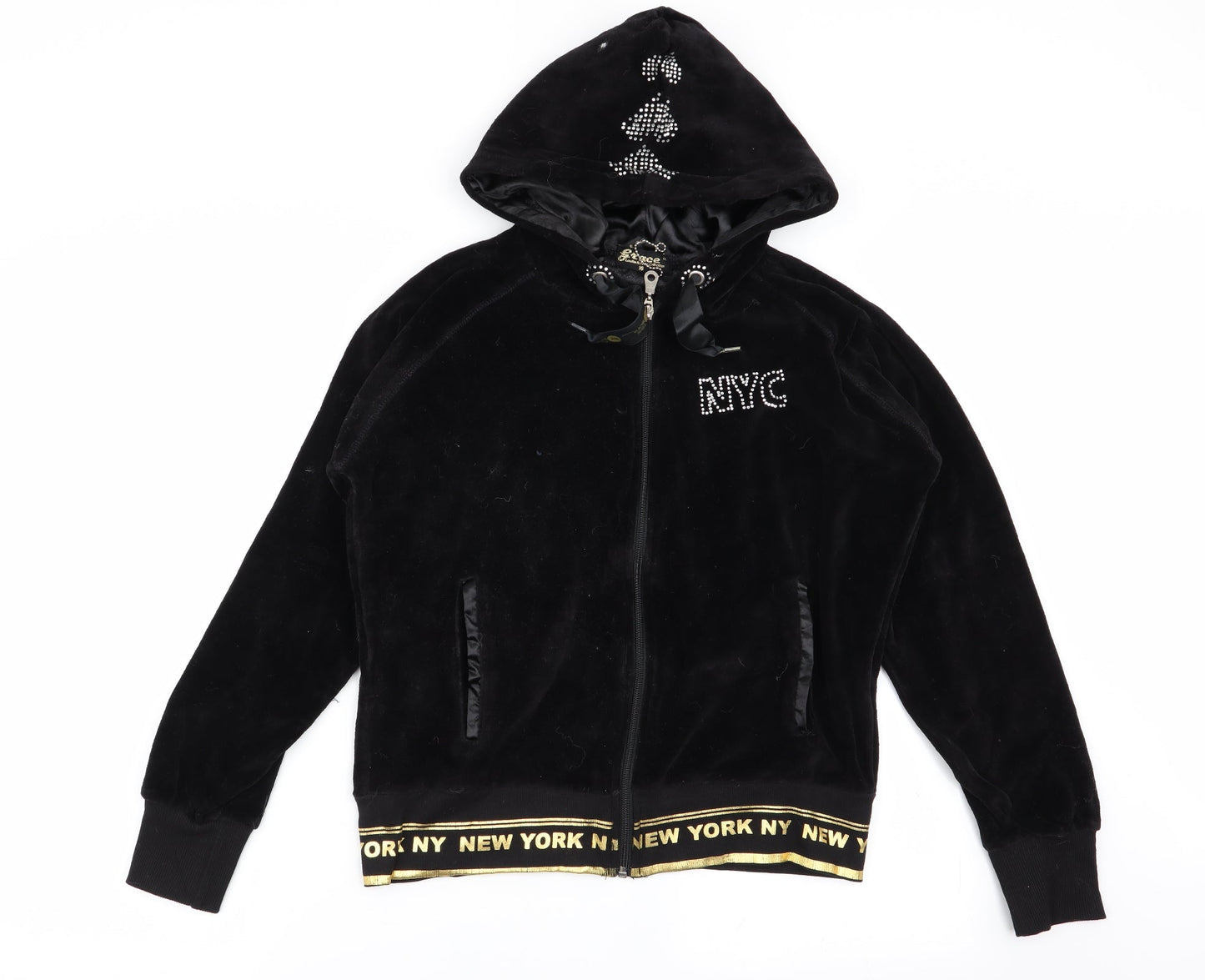 Grace Womens Black   Full Zip Jumper Size 16