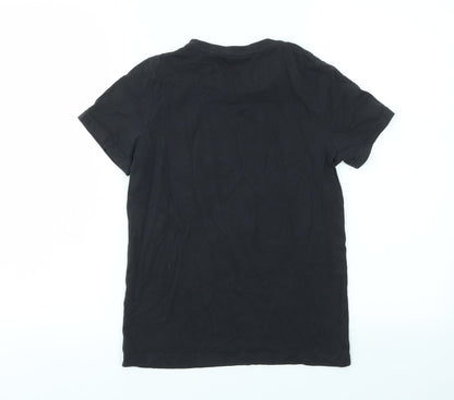 Tu Boys Black Houndstooth  Basic T-Shirt Size 10 Years