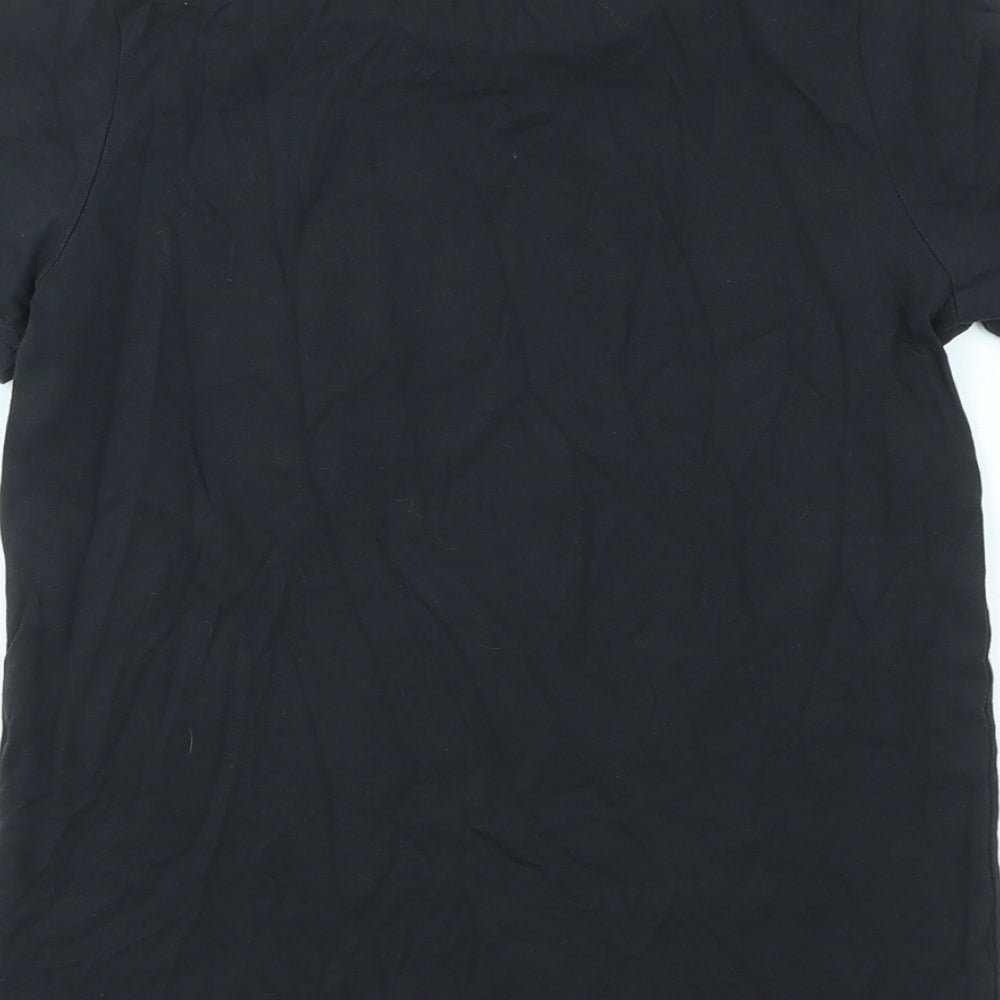 TU Boys Black Houndstooth  Basic T-Shirt Size 10 Years