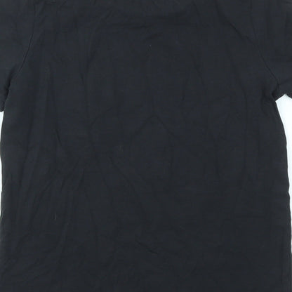 Tu Boys Black Houndstooth  Basic T-Shirt Size 10 Years
