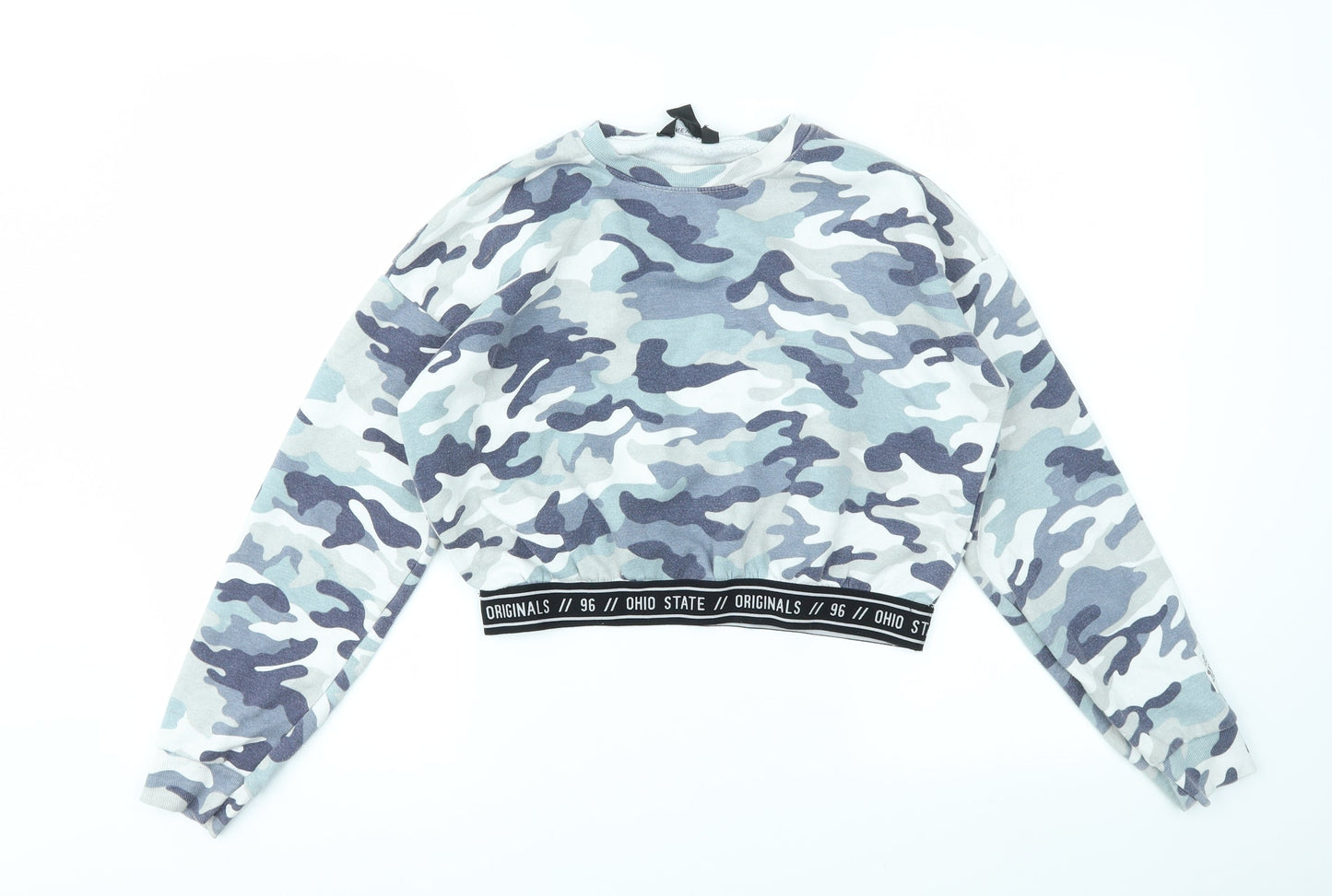 NEW LOOK  Girls Blue Camouflage  Pullover Jumper Size 12-13 Years