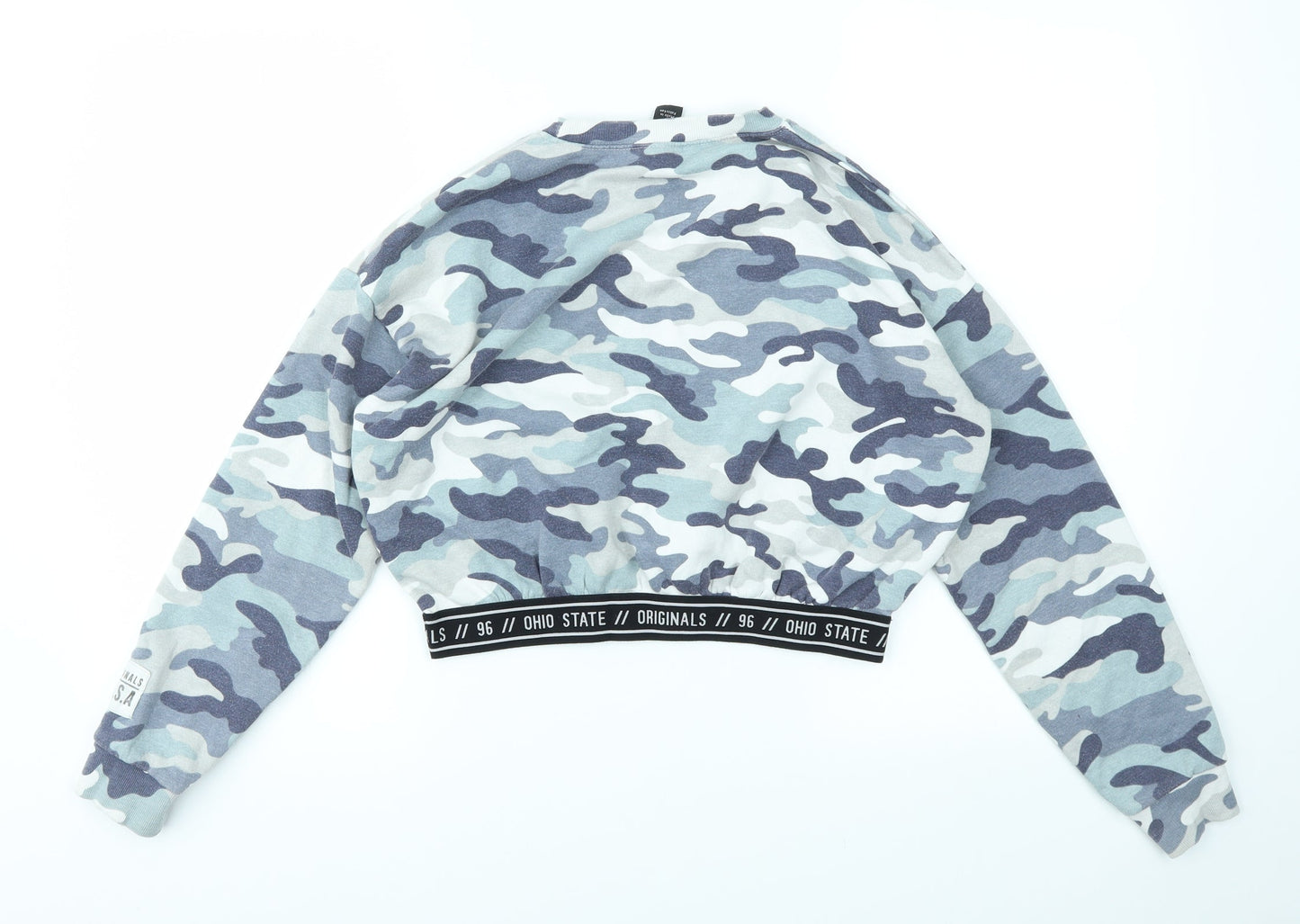 NEW LOOK  Girls Blue Camouflage  Pullover Jumper Size 12-13 Years